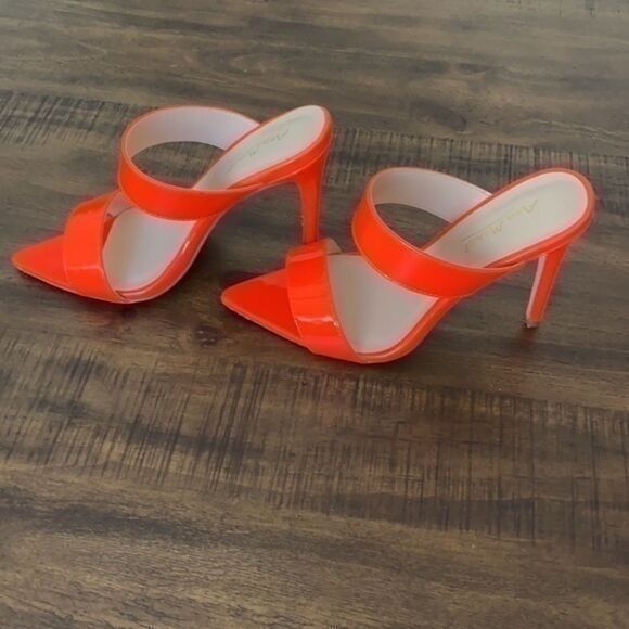 Anne Michelle bright neon orange pumps size 7 - Picture 2 of 7